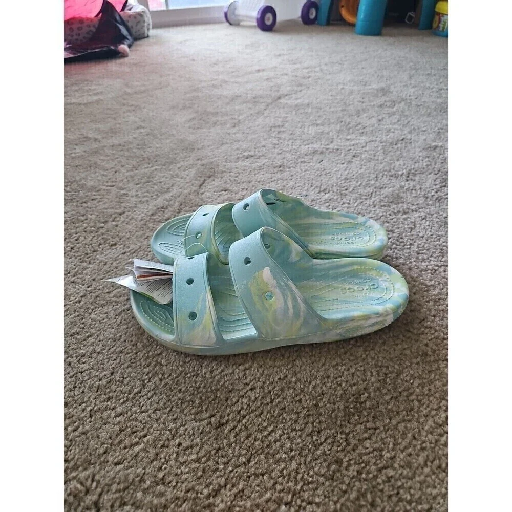 Crocs Men's Classic Slide Sandal Size 11 Marbled Tie Dye